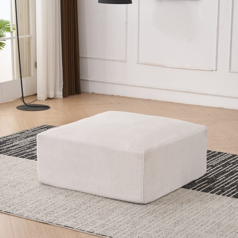 Unique 5 Seat Wood Frame Modular Sectional Sofa with 2 Pillows and 2 Ottomans