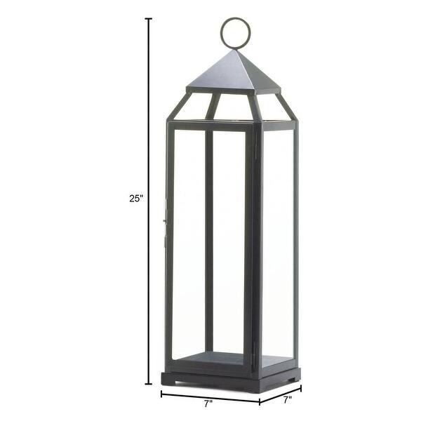 Tall Black Contemporary Lantern Tall Black Contemporary Lantern