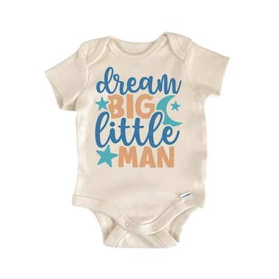 Dream Little Man - Baby Boy Girl Clothes Infant Bodysuit Funny Cute Newborn