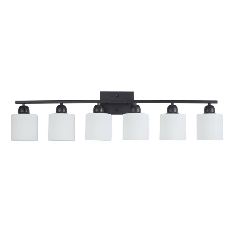 6-Light Bathroom Vanity Light, Bathroom Light Fixtures, 38" Modern Brushed Vanity Lighting Fixtures
