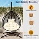 preview thumbnail 62 of 77, Wicker Hanging Egg Chair for Indoor and Outdoor Relaxation