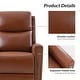 preview thumbnail 93 of 111, Fiacro 30.31" Genuine Leather Wingback Swivel Rocker Recliner with Nailhead Trim