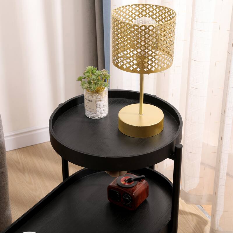 2-Tier Side Table with Storage Sofa Table / End Table