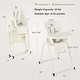 preview thumbnail 12 of 23, Babyjoy 4-in-1 Foldable Baby High Chair Height Adjustable Feeding - 32'' x 23'' x 42''