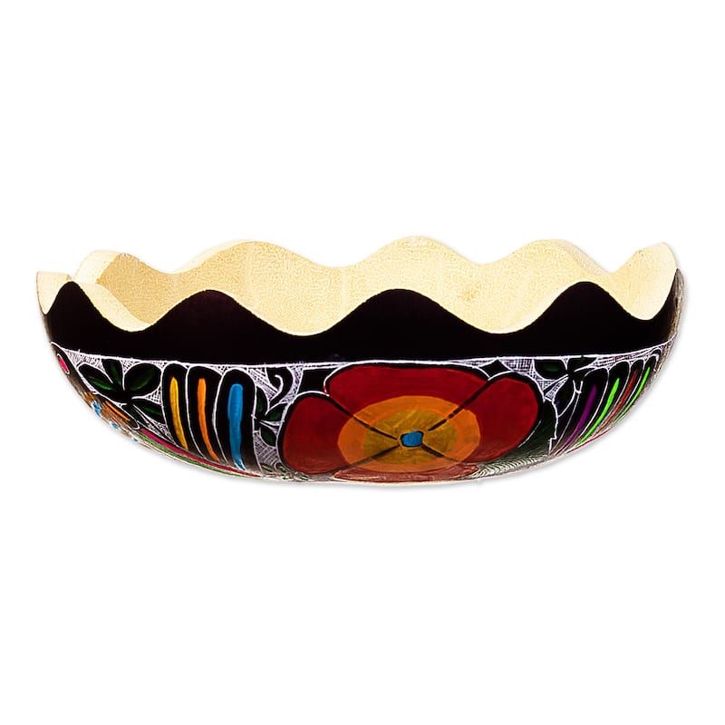 Novica Handmade Sweet Spring Scent Dried Gourd Catchall