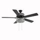 preview thumbnail 5 of 14, River of Goods Olivia Oil Rubbed Bronze Finish/ Crystal 52-inch LED Ceiling Fan - 52"L x 52"W x 18.25"H - 52"L x 52"W x 18.25"H