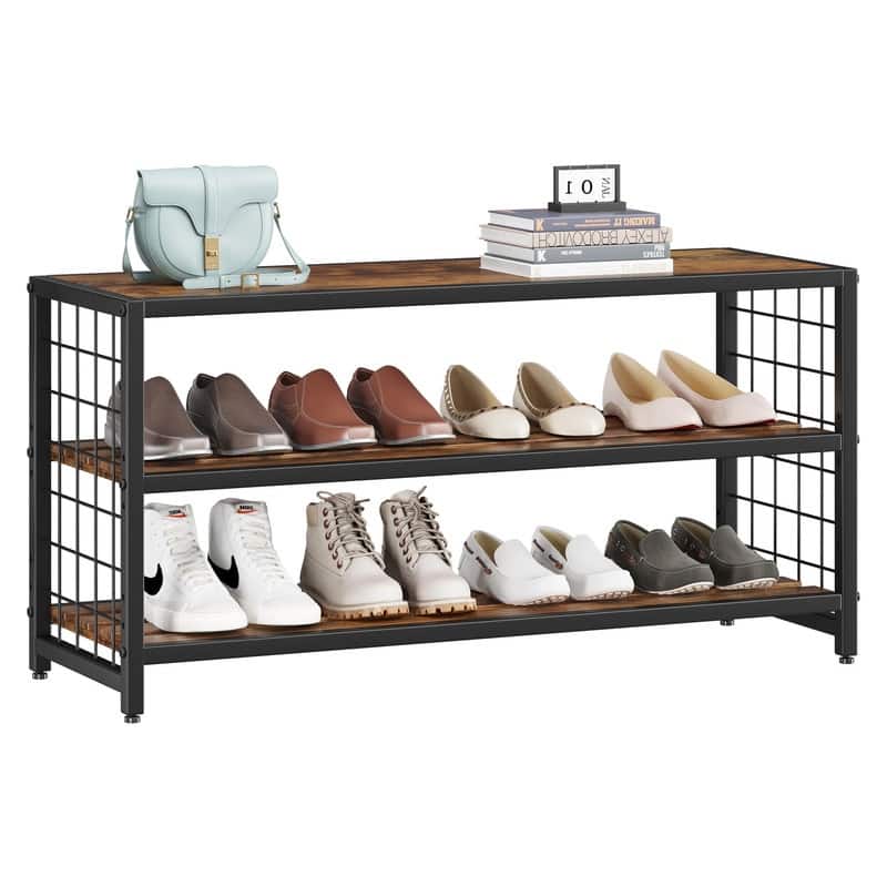 3-Tier Shoe Rack - 12.01"D x 30"W x 18.19"H