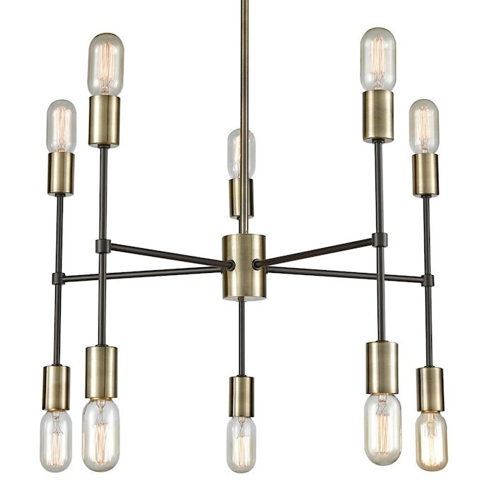 Elk Home 1141-027  Up Down Century 10 Light 24" Wide Chandelier - Chandeliers For Bedrooms by Overstock.com