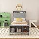 preview thumbnail 53 of 63, Platform bed with LED lights and USB port Grey - Twin