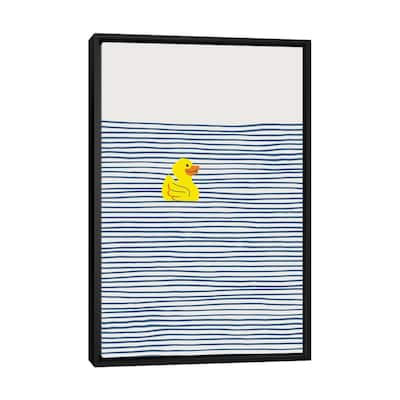iCanvas "Yellow Rubber Duck" by Little Dean Framed Canvas Print