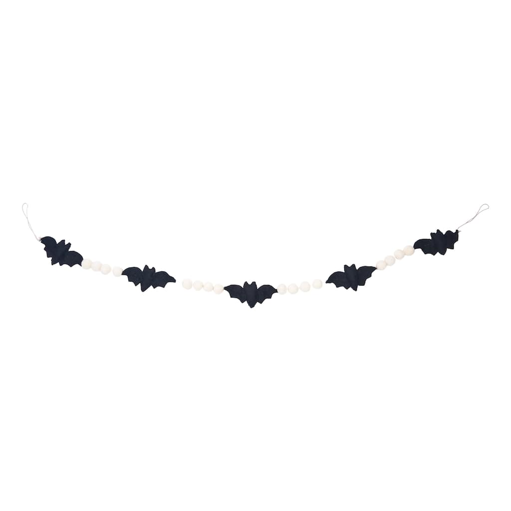 60" Bat Decorative Felt Halloween Garland