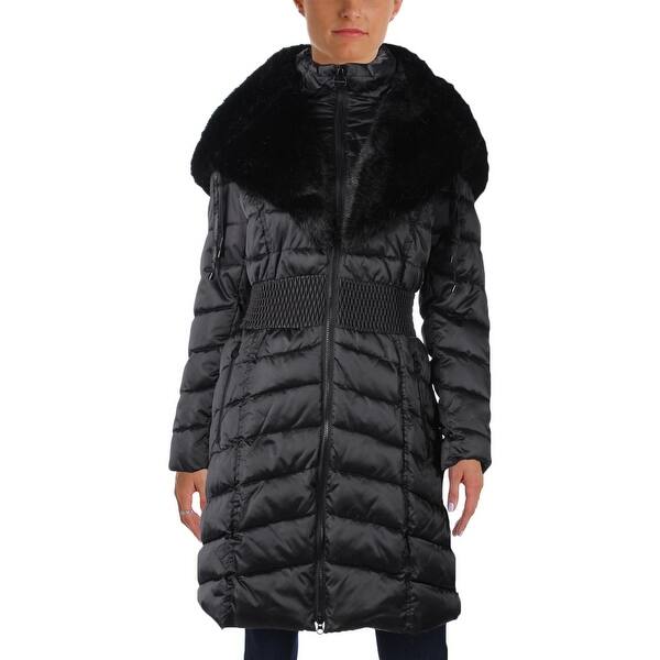 Shop Laundry By Shelli Segal Womens Parka Coat Winter Mid Length Overstock 19814404