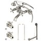 preview thumbnail 12 of 10, Vintage Wall Mount Clawfoot Faucet Package Polished Nickel