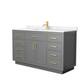 Option Dark Gray, Gold Trim, Carrara Cultured Marble Top
