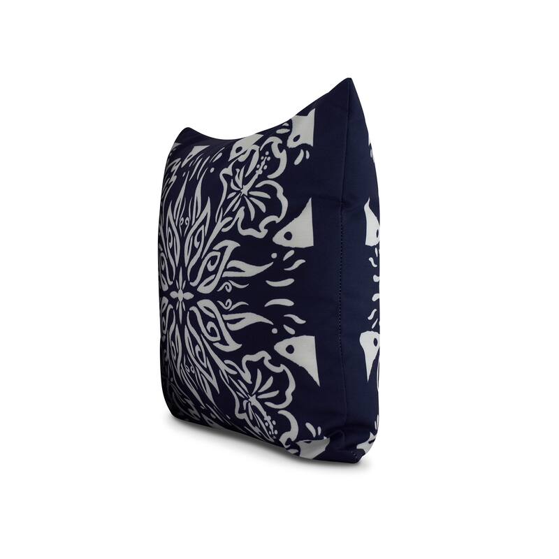 18 x 18 Inch Cuban Tile 3 Geometric Print Outdoor Pillow