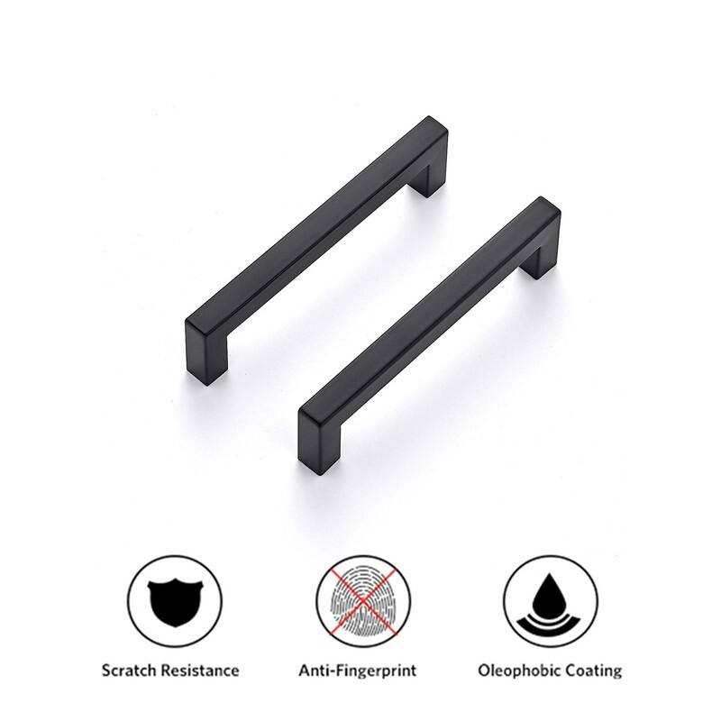 40 Pack Cabinet Handles - Black - 5.5"L x 0.5"W