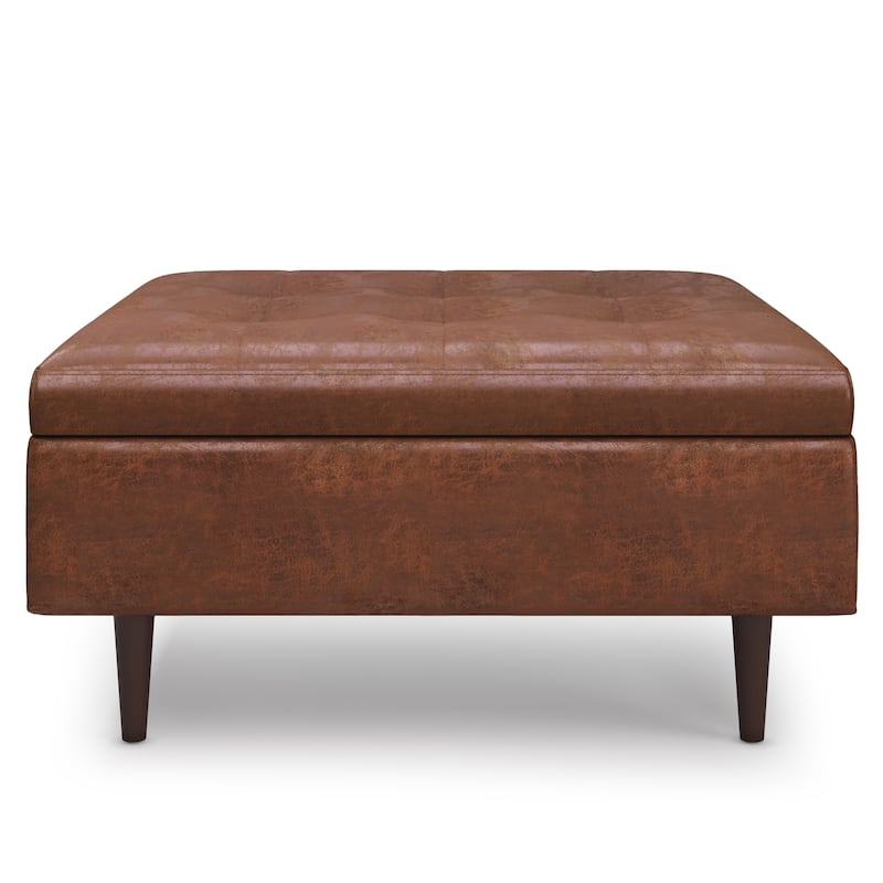 WYNDENHALL Blanchette Mid Century Modern Storage Ottoman