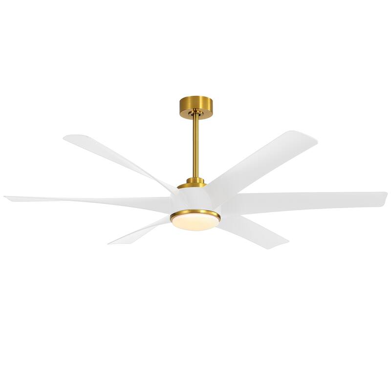 65-in Gold Color-changing Indoor Ceiling Fan with Light and Remote (6-Blade)