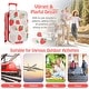 preview thumbnail 12 of 20, 20 Inch Kids Rolling Luggage Foldable Hardshell Carry-on Suitcase on Wheels - 14" x 9" x 20" (L x W x H)