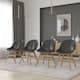 Option Black Side Chairs with Dark Wood Finish Legs