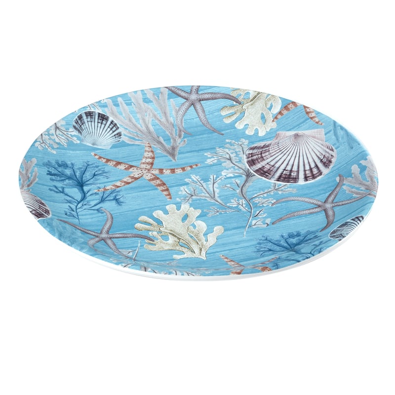 Certified International Beyond the Shore Round Platter - 13" Diam x 1.25"