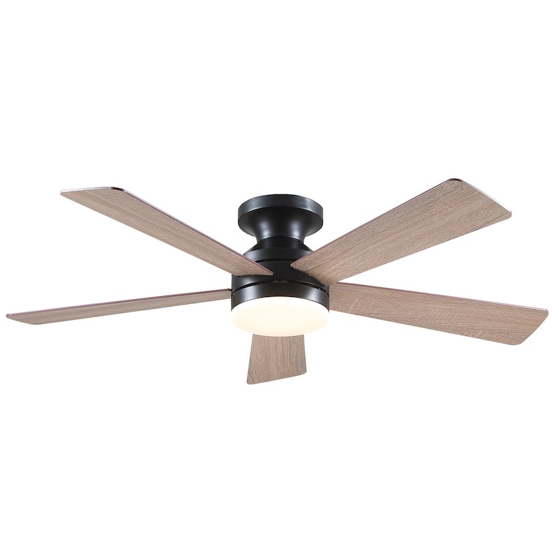 46 Inch Modern Ceiling Fan with 5 Blades Remote and APP Control for Bedroom Living Room - 46 Inches
