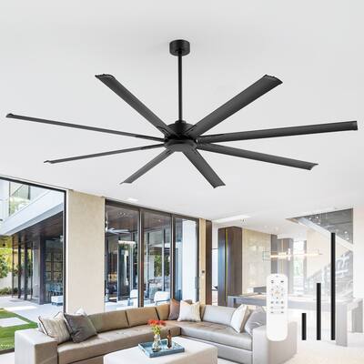 Large 72"/84"/96"/120" Black Ceiling Fan with Remote without Light-6/8 Aluminum Blades