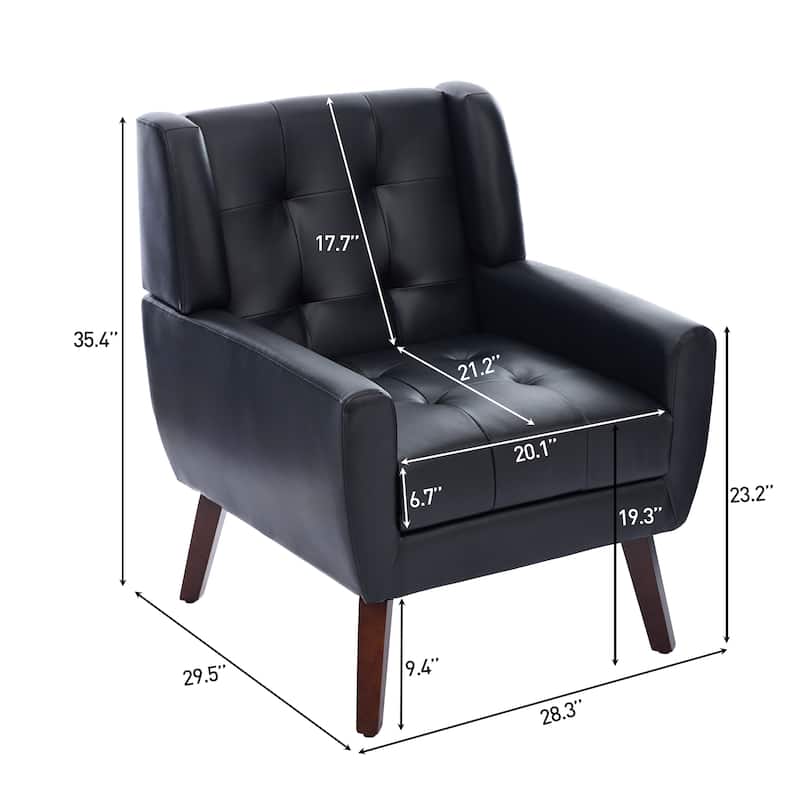 Tufted Upholstered Accent Armchair