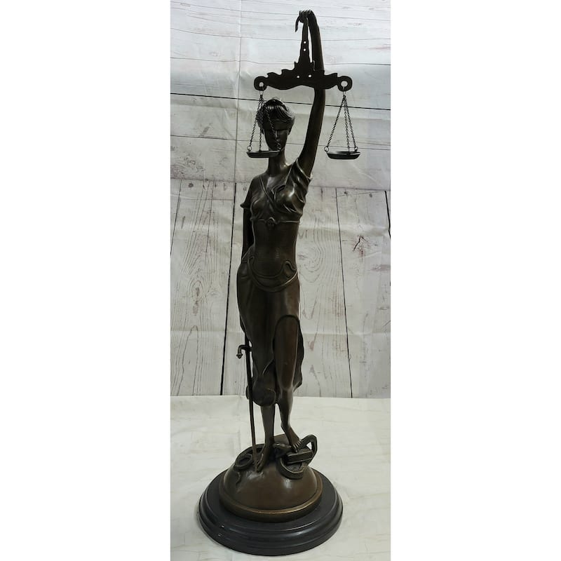 Themis Justitia Hot Cast Bronze Blind Lady Of Justice Lawyer Attorney Gift Decor