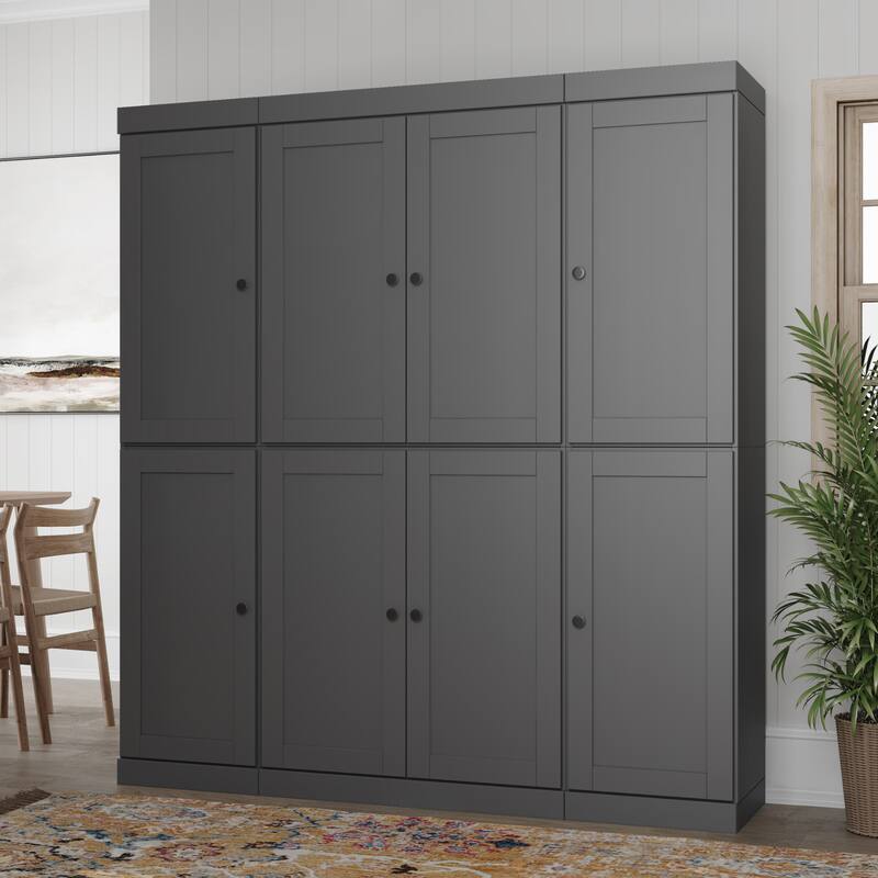 Palace Imports 100% Solid Wood 65" Pantry Cabinet with Shaker Doors, 2-Drawers and Adjustable Shelves