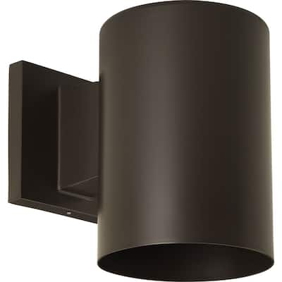 5" Bronze LED Outdoor Wall Cylinder - 8.250" x 8.870" x 6.750"