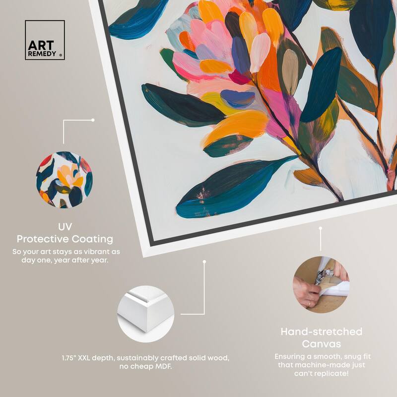 Contemporary Flora I Canvas by Art Remedy