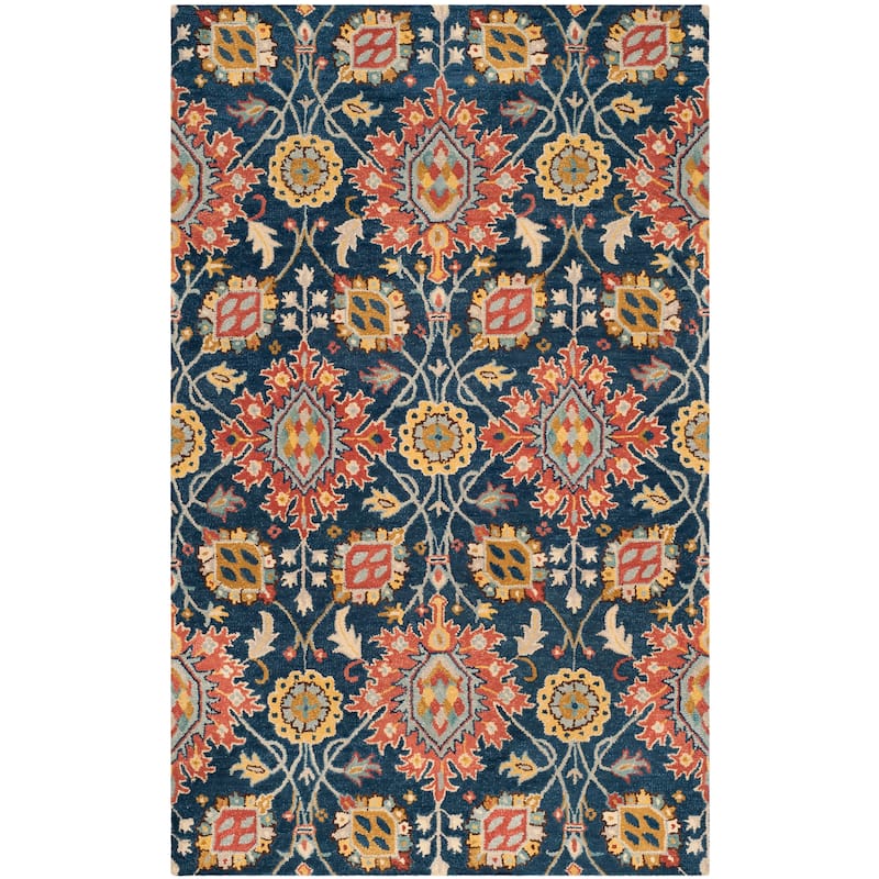 SAFAVIEH Handmade Roslyn Klervi Modern Floral Wool Rug