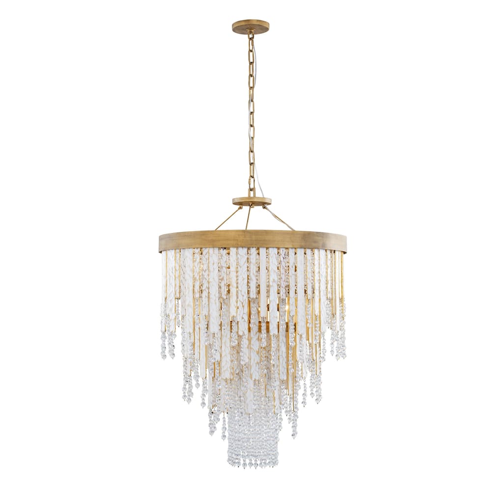 Varaluz Lafayette Chandelier - Havana Gold - 24"W X 34.75"H