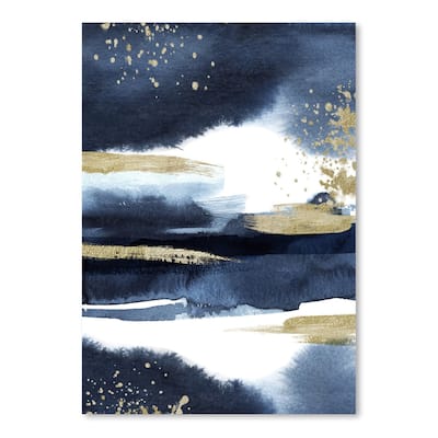 Americanflat - Abstract Navy Gold by Lisa Nohren - 16"x20" Poster Art Print