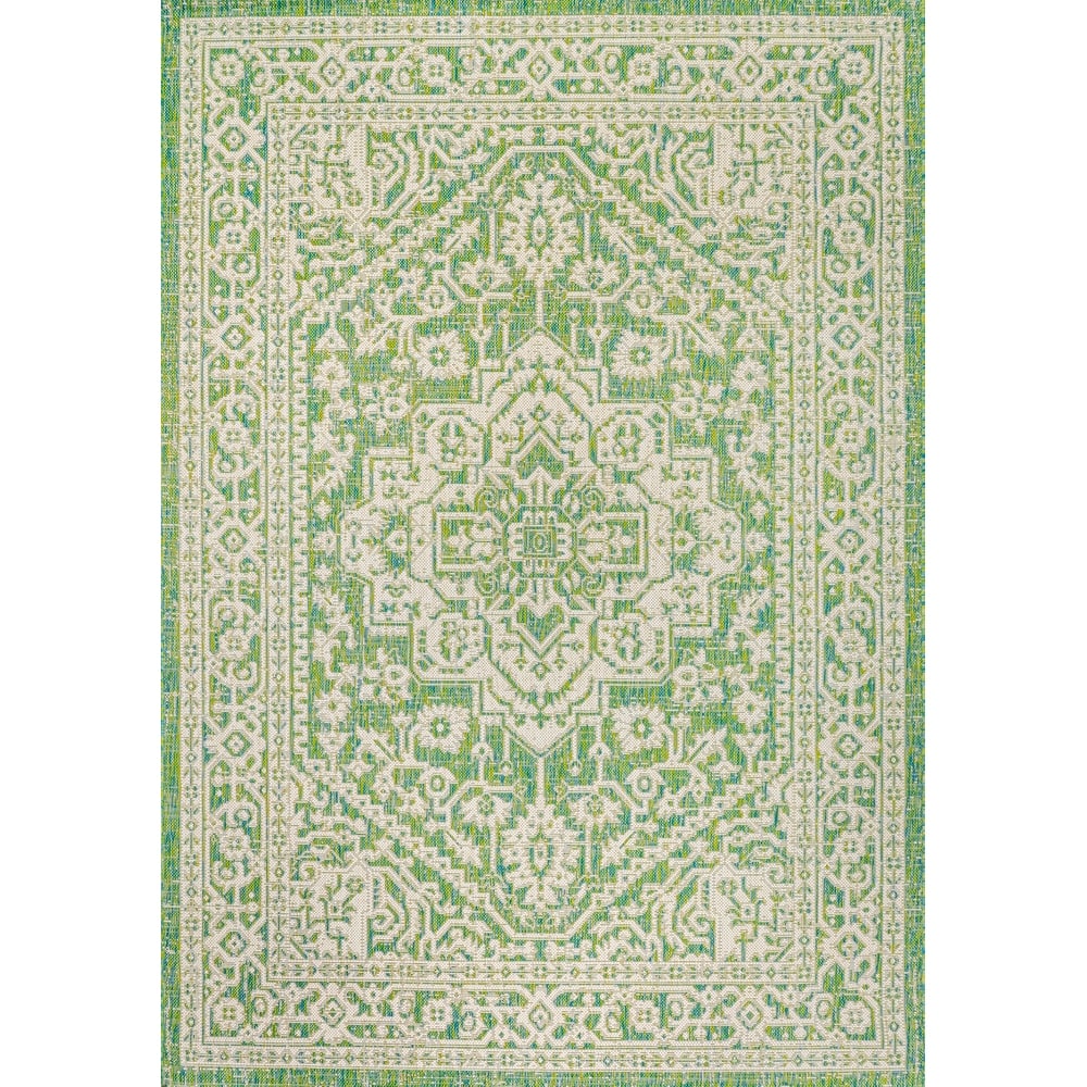 JONATHAN Y Rozetta Medallion Textured Weave Indoor/Outdoor Area Rug