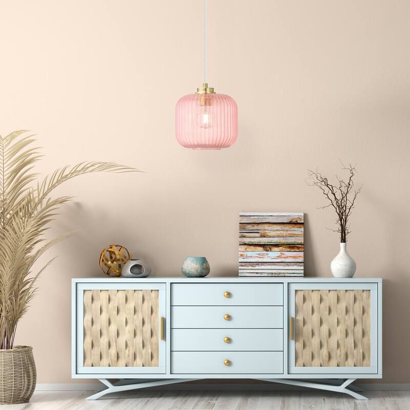 Digby River of Goods Glass and Metal Globe Shade Pendant Light