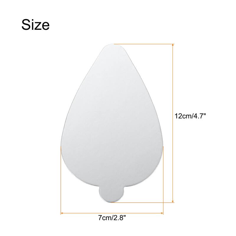 100pcs Mini Cake Boards, Mousse Cake Cardboards Leaf Cake Bases - Silver Tone - 200pcs