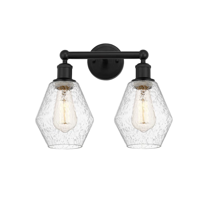 Innovations Lighting 616-2W-12-15 Cindyrella Vanity Cindyrella 2 Light - Matte Black / Seedy