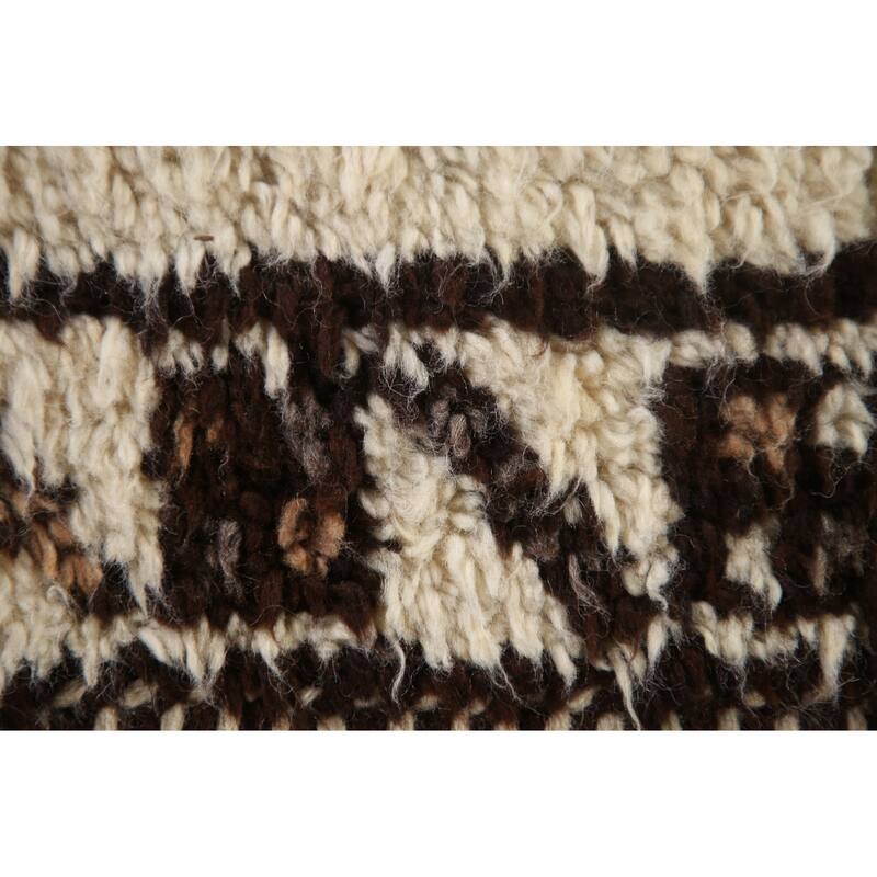 Vegetable Dye Plush Kurdish Turkish Runner Rug Handmade Wool Carpet - 3'1"x 11'3"