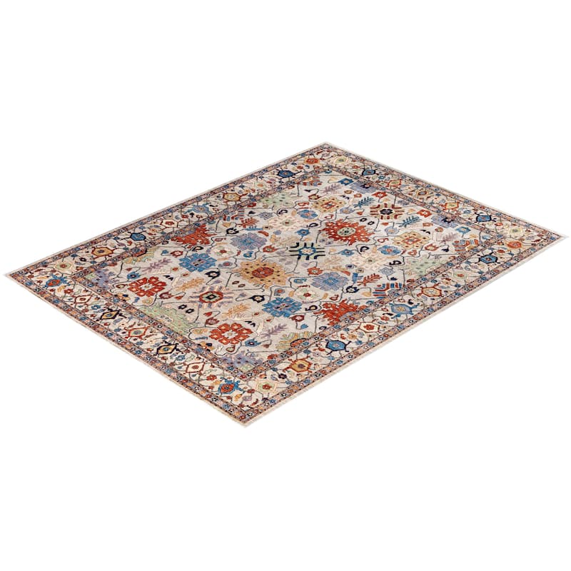Serapi One-of-a-Kind Hand-Knotted Area Rug - Gray - 9' 0" x 11' 10"