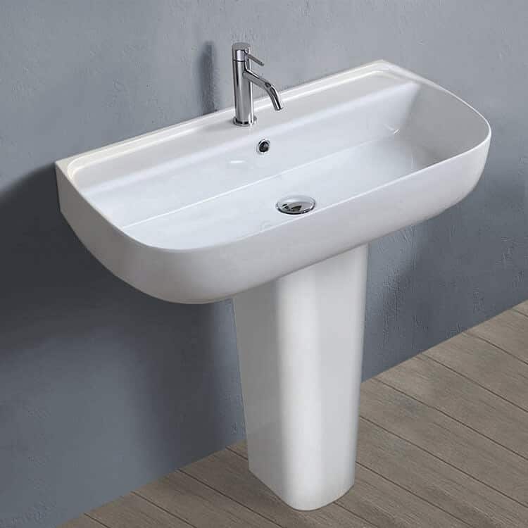 Nameeks CeraStyle 078700U-PED-One Hole Aqua 29-5/8" Rectangular