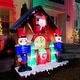 preview thumbnail 2 of 13, Fraser Hill Farm 6-Ft. Tall Prelit Santa Nutcracker Cuckoo Clock Inflatable with Music