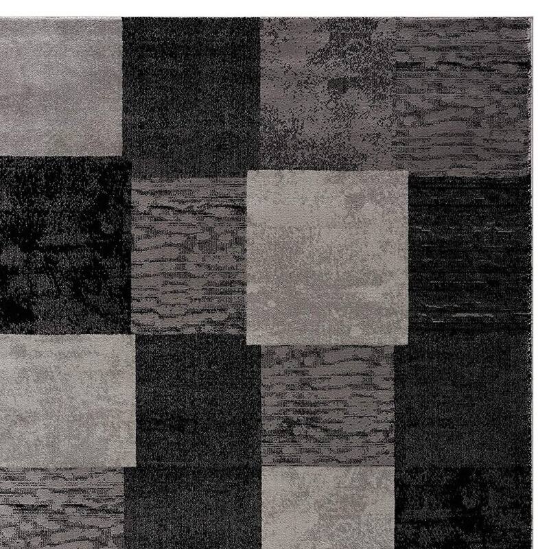 Reyuc Geometric Modern Non Skid Woven Durable Area Rug By HomeRoots - 36' X '27' X '1