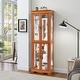 preview thumbnail 3 of 9, Lighted Tall Bookshelf Display Cabinet Curio Cabinet with Glass Doors