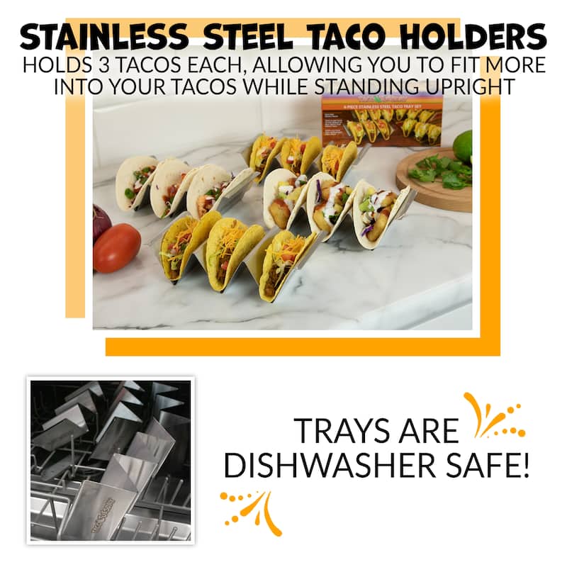 Taco Tuesday Taco Kit, Includes Tortilla Warmer, 3 Salsa Bowls, 4Set