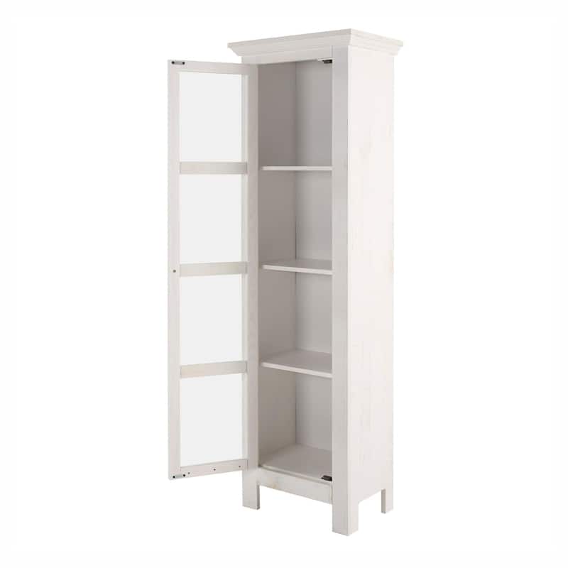 The Beach House Design Sunrise Narrow Cabinet Glass Door Compact Storage