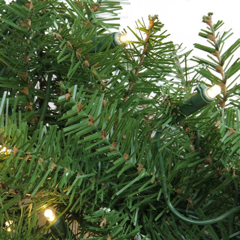 Northern Pine LED Artificial Christmas Wreath - 48", Warm White Lights