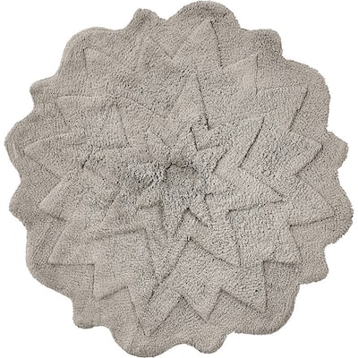 Sherry Kline Over Tufted Petals 32" Bath Rug - Grey, Brown, Black, Cream, Aloe Green Color Options