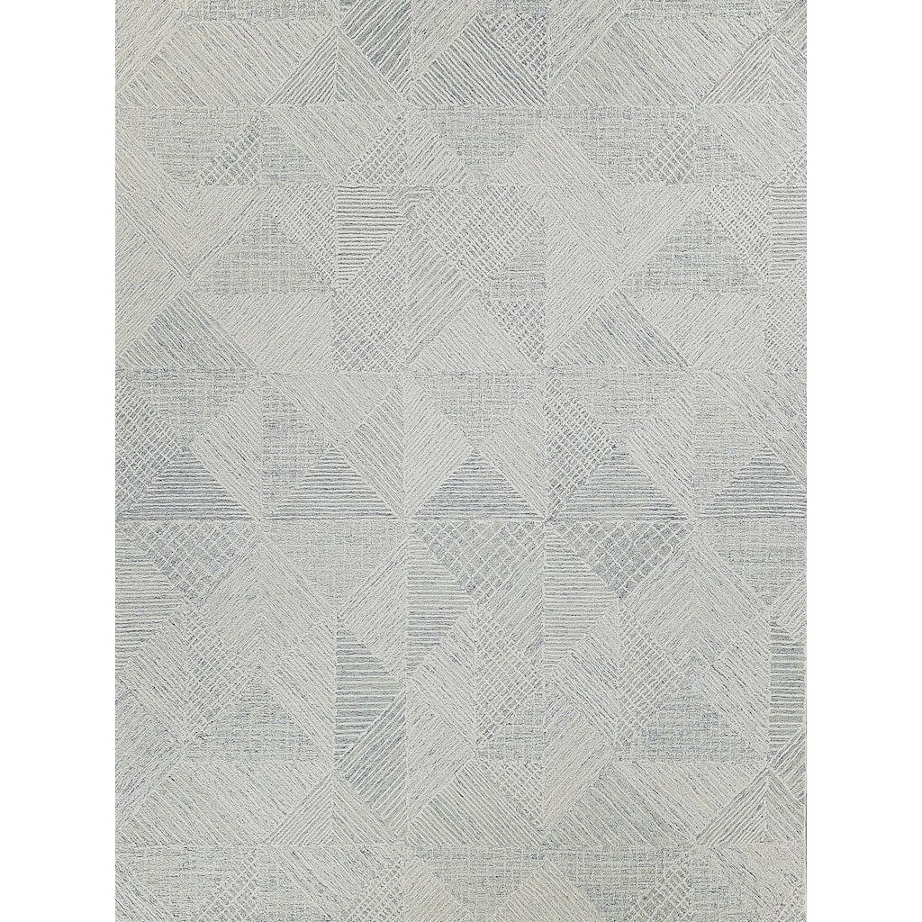 EXQUISITE RUGS Caprice Hand-tufted New Zealand Wool Light Blue Area Rug.